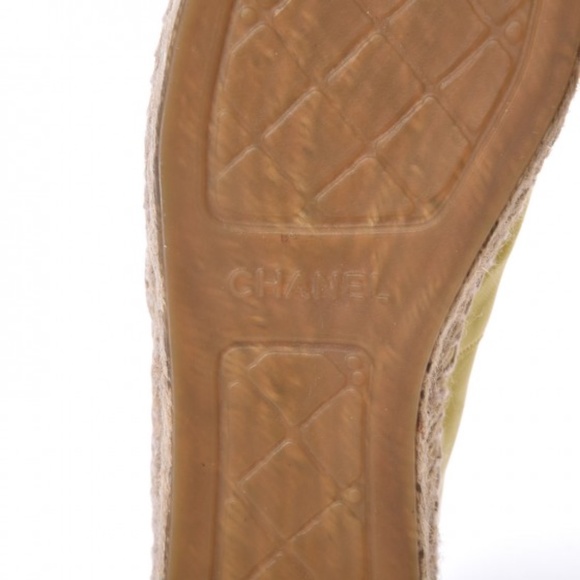 CHANEL Lambskin CC Espadrilles 41 Yellow - Picture 7 of 10